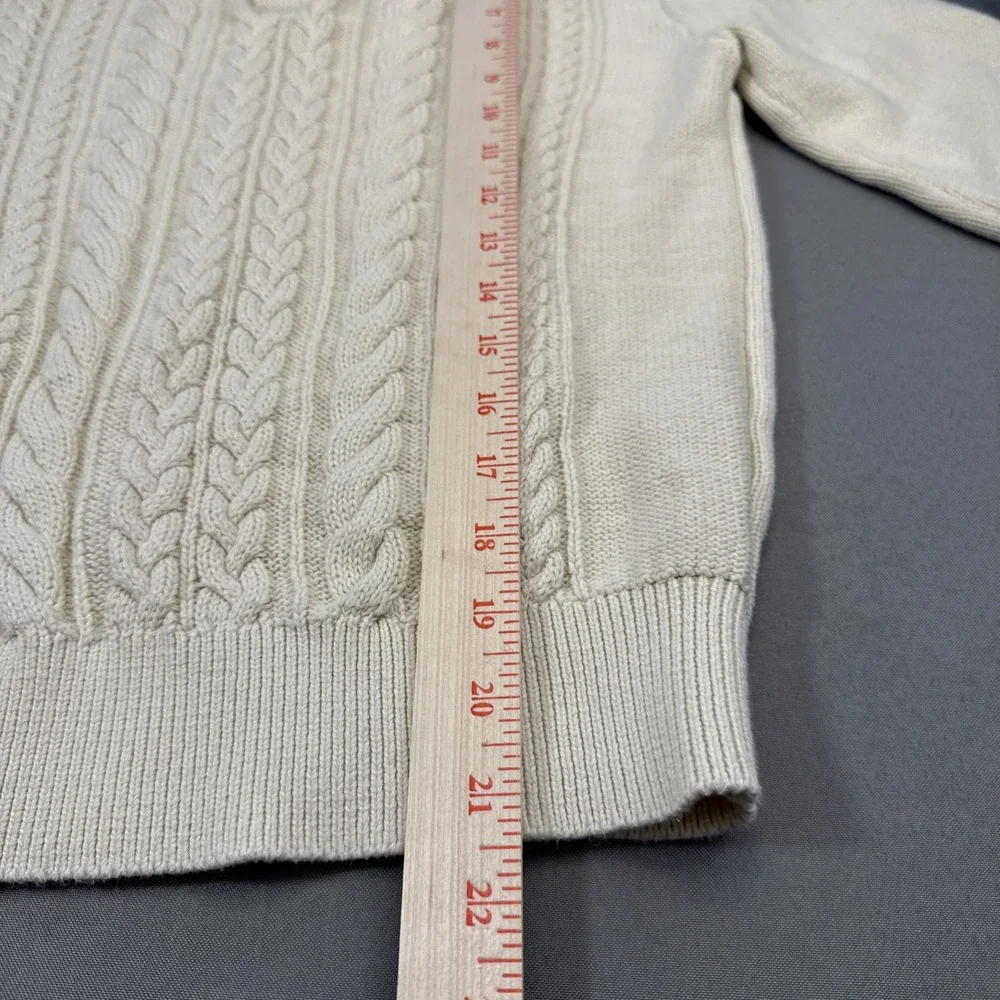 Gap Kids Boy Or Girl's Ivory‎ Cable Knit Cotton Cardigan Sweater, Sz. 14-16